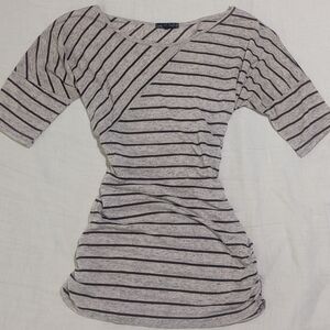 One Clothing Los Angeles Grey Marl Striped Shirt
